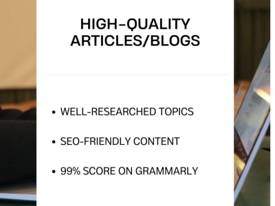 High-quality SEO-friendly Articles and Blogs