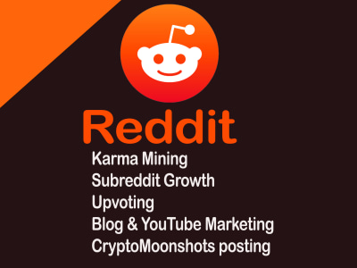 Karma farming,blog marketing,upvoting and Cryptomoonshots posting on Reddit