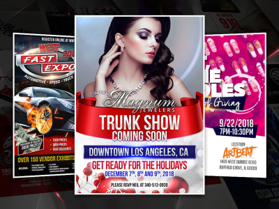 An attractive flyer or poster for your product or event