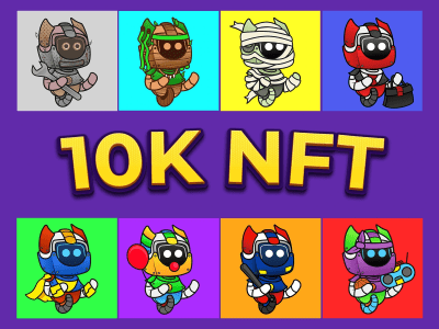 Custom cartoon character mascot for nft art or avatar