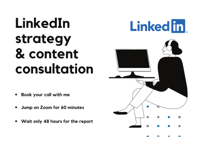 A LinkedIn strategy, copywriting and content consultation session