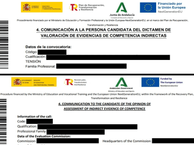 A certified or sworn translation of degree, diploma, and certificate