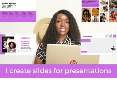 Amazing modern slides & presentations for your online course or training