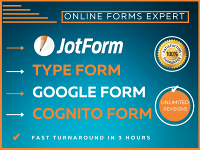 Jotform, Typeform, Cognito form, google form, survey form online form