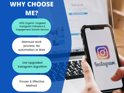 Instagram Organic followers and Engagement Growth. (NO BOT)