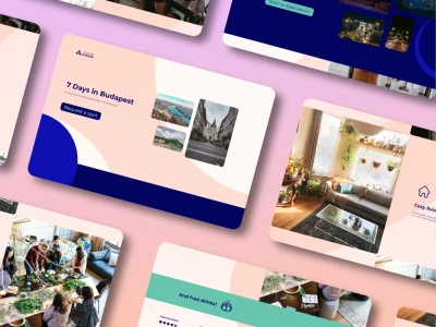 A creative marketing landing page template in Webflow