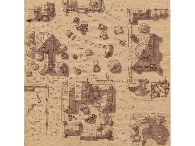 A unique retro-stylized map or plan with all your wishes.