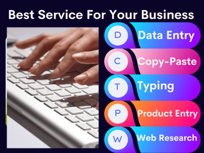 Data Entry, Copy-Paste, Typing, Product Entry, Data Clean, Research Service