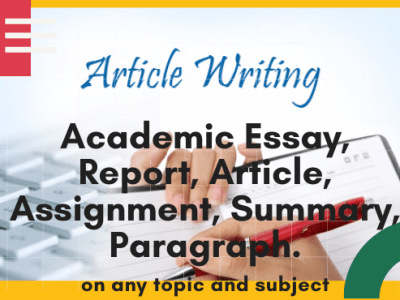 A well researched article or essay