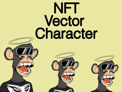 Vector character for NFT Art Collection/NFT illustration Art/Bored Ape NFT