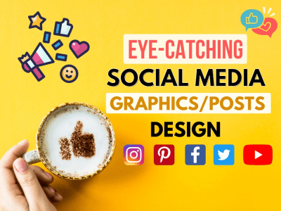 Eye-catching graphic design for Pinterest, Facebook, Instagram posts