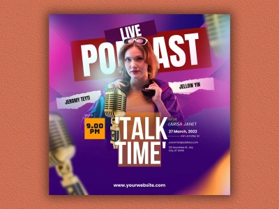 Amazing design podcast cover or podcast cover art