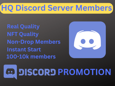 HQ 10000+ Discord members For your server Non-drop