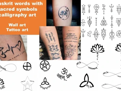 Calligraph your name l phrase l quote in Sanskrit with sacred images