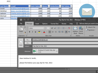 A payroll macro that sends emails to your employees.
