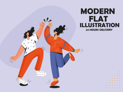 An amazing modern flat illustration for website or business