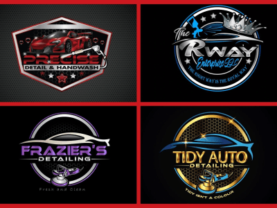 3d Auto Detailing, Auto Repair, Car Racing, Car Washing, Automotive logo