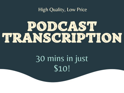 Your podcasts transcribed into Word and PDF