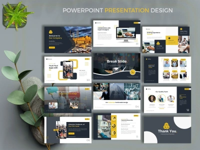 Clean and modern professional Marketing PowerPoint presentation Design