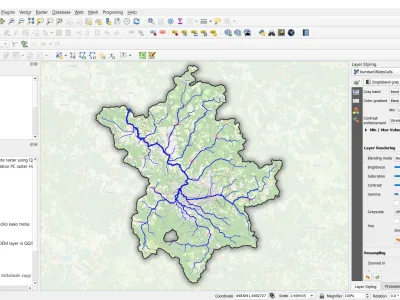 Delineated stream and catchment/watershed and all watershed statistics