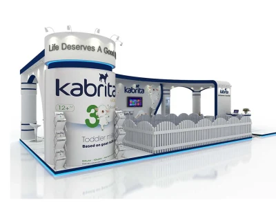 A trade show booth design / exhibition design / kiosk design