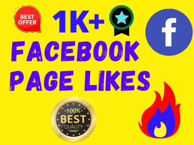 1k+ HQ & Active Facebook page likes organically from US, EU & Asia