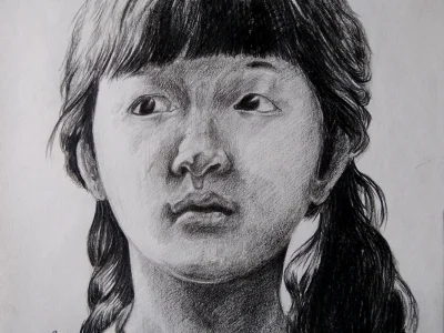 Amazing realistic handmade portrait painting and sketch