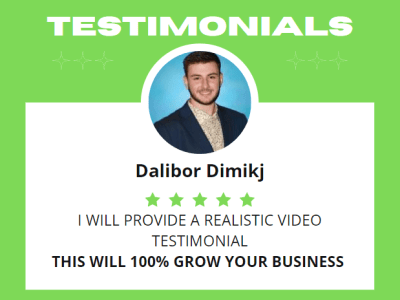 A professional/realistic testimonial that will 100% grow your business.