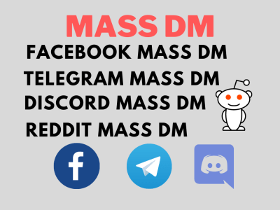 A viral Discord, Reddit, Telegram, Facebook Targeted Mass DM