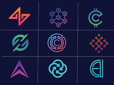 Logo for startup, technology, cyber security, crypto, nft, software company