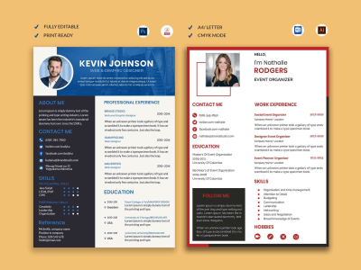 Creative job winning resume, cv, cover letter design