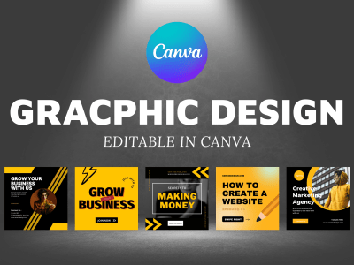 Social Media graphic templates that are editable in Canva