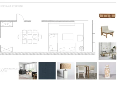 Interior design Moodboard with the feature hyperlinked