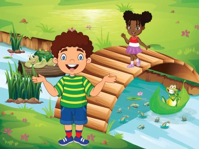 Cute children book illustrations for amazon KDP