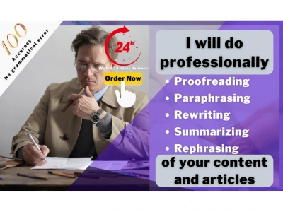English proofreader, article rewriter and paraphrase of content, article