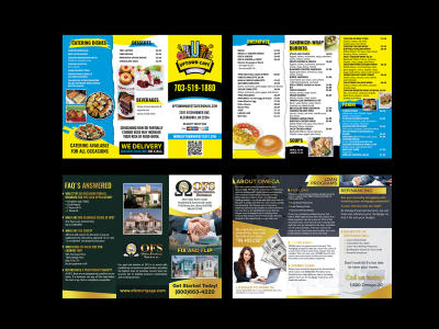 A clean professional trifold or bifold brochure ready to print