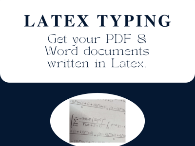 Technical mathematics content written in Latex.