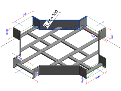 A completely parametric family in Revit