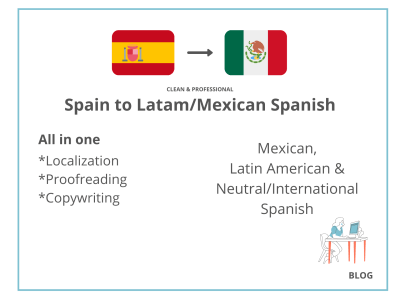 A perfectly localized content into Mexican/Latam Spanish