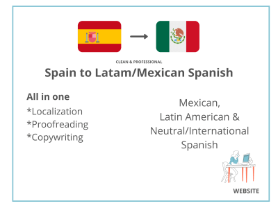 A perfectly localized website into Mexican/Latam Spanish