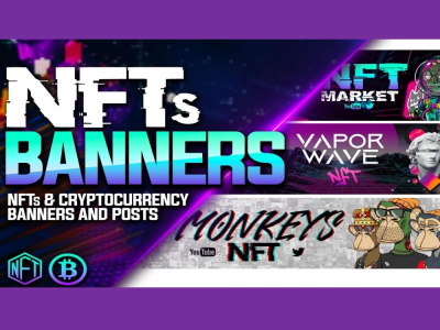 NFT and crypto logo banner for your discord server Twitter Reddit