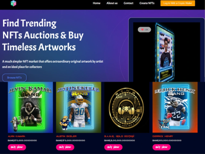 A professional and highly convertible NFT marketplace website
