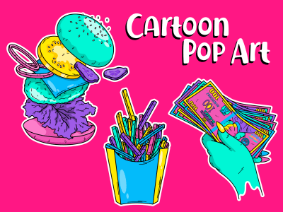 An amazing pop art cartoon design