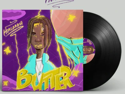 A high quality music album cover art
