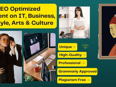 Unique, high-quality, & SEO-friendly IT, Business, Arts & Lifestyle content