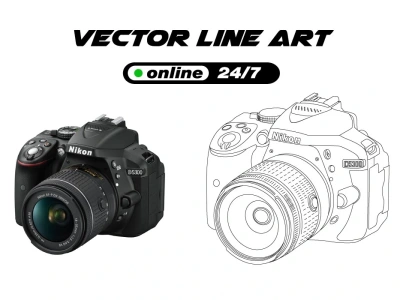 Vector line art, Line drawing of your product