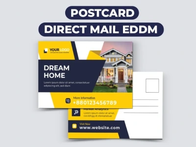 Real estate promotional direct mail, eddm or postcard