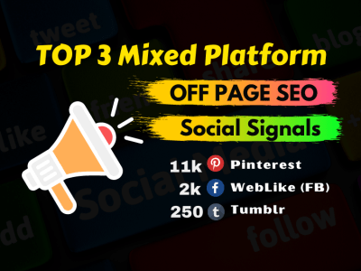 Social media marketing for content and provide signals and shares