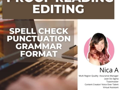 Proof Reading Work which includes: Editing, Spell Check, Punctuation
