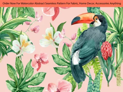Unique abstract, beautiful hand drawn watercolor seamless repeat patterns.